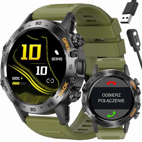 SMARTWATCH MĘSKI GRAVITY GT9-12 - WYKONYWANIE POŁĄCZEŃ, CIŚNIENIOMIERZ (sg021l) w sklepie Wasserman.eu
