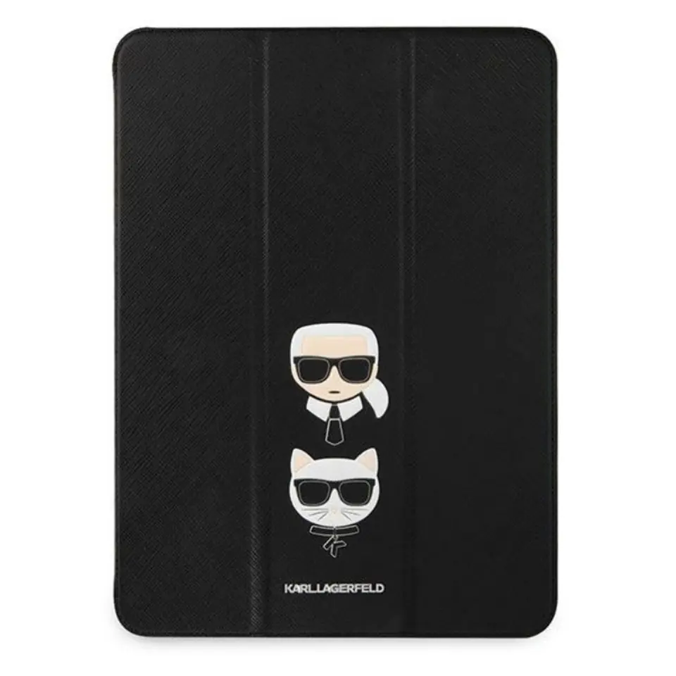 ⁨Karl Lagerfeld Saffiano Karl & Choupette Heads – Etui iPad Pro 11" 2021 (czarny)⁩ w sklepie Wasserman.eu