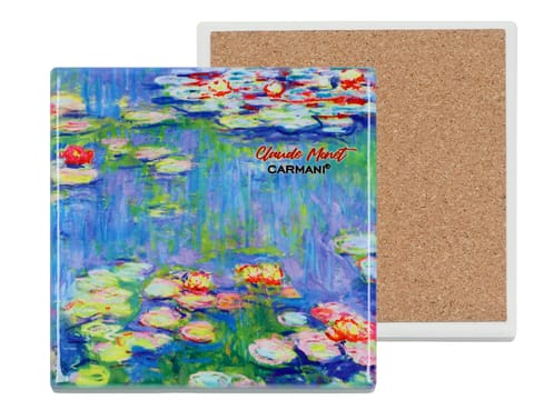 ⁨Podkładka ceramiczna, kwadratowa - C. Monet, Lilie wodne (CARMANI)⁩ w sklepie Wasserman.eu