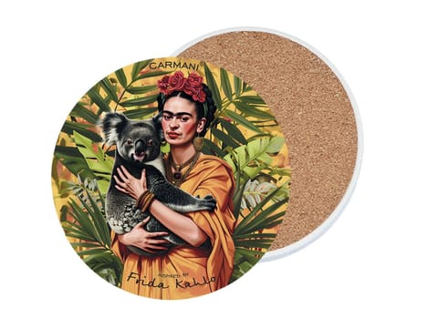 ⁨Podkładka ceramiczna, okrągła (duża) - Inspirowane malarstwem F. Kahlo (CARMANI)⁩ w sklepie Wasserman.eu