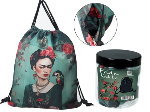 ⁨Worek na plecy z kieszenią w tubie - F. Kahlo  (CARMANI)⁩ w sklepie Wasserman.eu