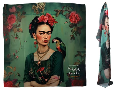 ⁨Apaszka - Inspirowana malarstwem F. Kahlo (CARMANI)⁩ w sklepie Wasserman.eu