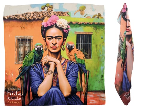 ⁨Apaszka - Inspirowana malarstwem F. Kahlo (CARMANI)⁩ w sklepie Wasserman.eu