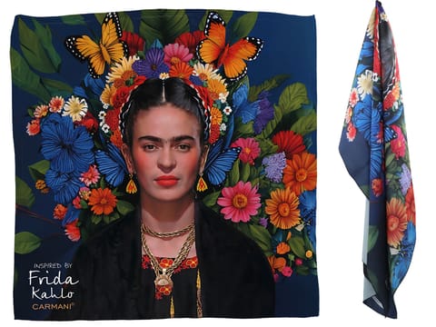 ⁨Apaszka - Inspirowana malarstwem F. Kahlo (CARMANI)⁩ w sklepie Wasserman.eu