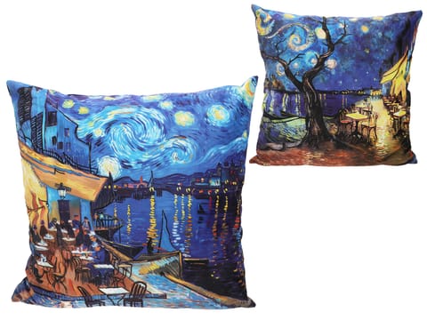⁨Poduszka z wypełnieniem/suwak - Inspirowana malarstwem V. van Gogh (CARMANI)⁩ w sklepie Wasserman.eu