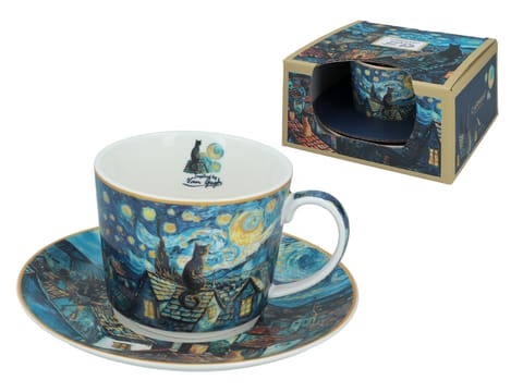 ⁨Filiżanka ze spodkiem - Inspirowana malarstwem V. van Gogh (CARMANI)⁩ w sklepie Wasserman.eu