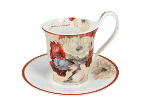 ⁨Filiżanka ze spodkiem - L. Lozano, Lady`s Floral Symphony (CARMANI)⁩ w sklepie Wasserman.eu