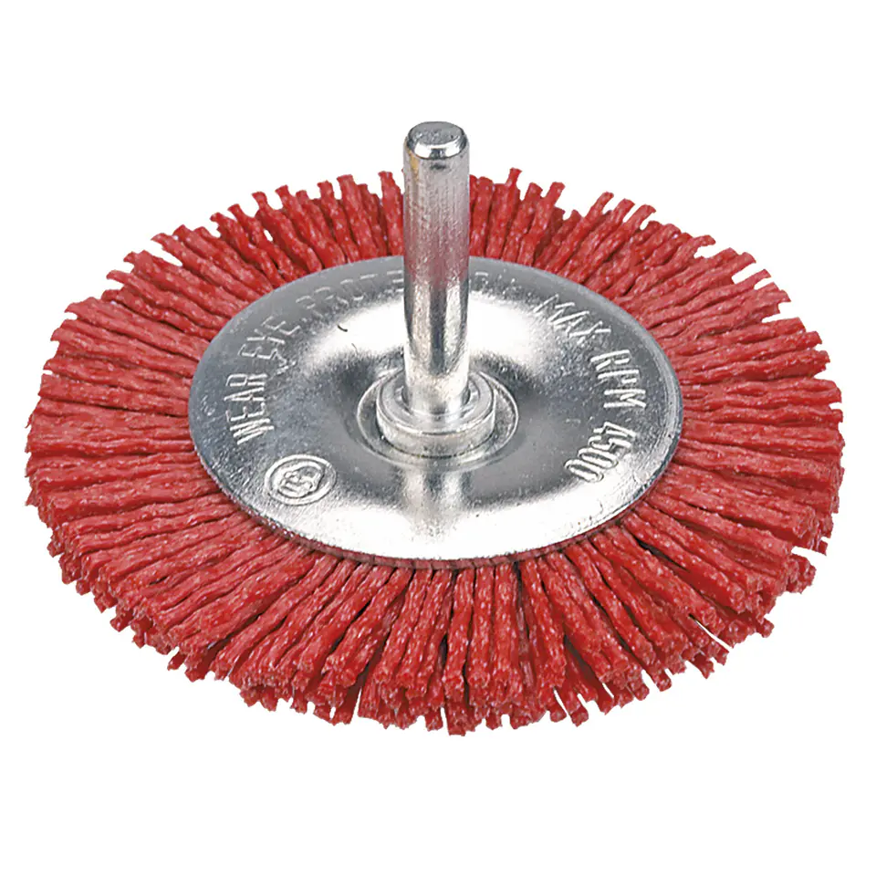 ⁨Disc abrasive brush with mandrel 75 mm⁩ at Wasserman.eu