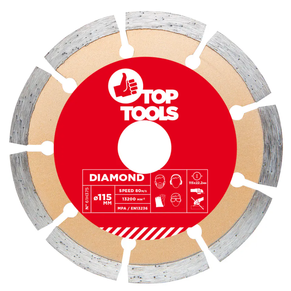 ⁨Diamond blade 115 x 22.2 mm, segmented⁩ at Wasserman.eu