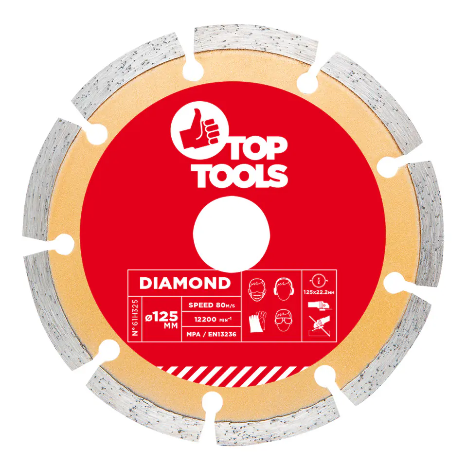 ⁨Diamond blade 125 x 22.2 mm, segmented⁩ at Wasserman.eu