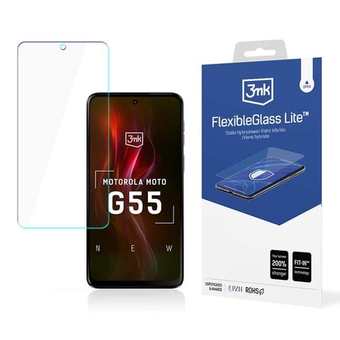 ⁨3mk FlexibleGlass Lite - Szkło hybrydowe do Motorola Moto G55 5G⁩ w sklepie Wasserman.eu