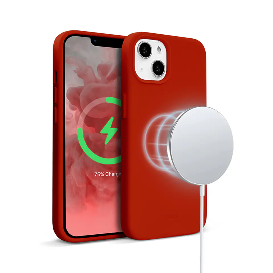 ⁨Crong Color Cover Magnetic - Etui iPhone 13 mini MagSafe (czerwony)⁩ w sklepie Wasserman.eu