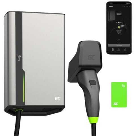 Green Cell - Ładowarka HabuDen Wallbox 22kW 32A 7,5m Typ 2 do ładowania pojazdów elektrycznych EV z aplikacją GC Bluetooth WiFi NFC w sklepie Wasserman.eu