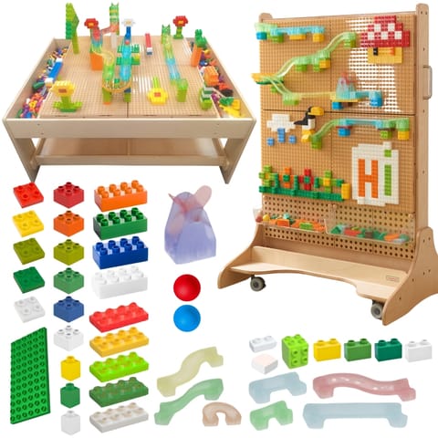 ⁨MASTERKIDZ Zestaw Klocków Konstrukcyjnych Tor Kulkowy STEM 359 el.⁩ w sklepie Wasserman.eu
