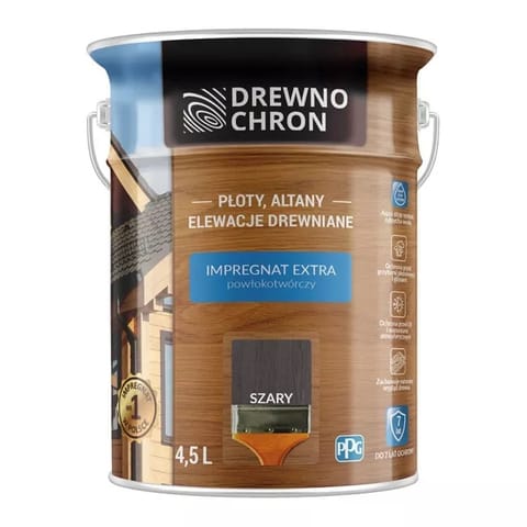 ⁨DREWNOCHRON IMPREGNAT POWŁOKOTWÓRCZY SZARY 9⁩ w sklepie Wasserman.eu