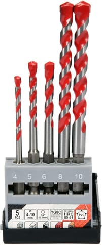 ⁨ZESTAW WIERTEŁ UNIWERSALNYCH 5SZT. 4-10MM HEX⁩ w sklepie Wasserman.eu