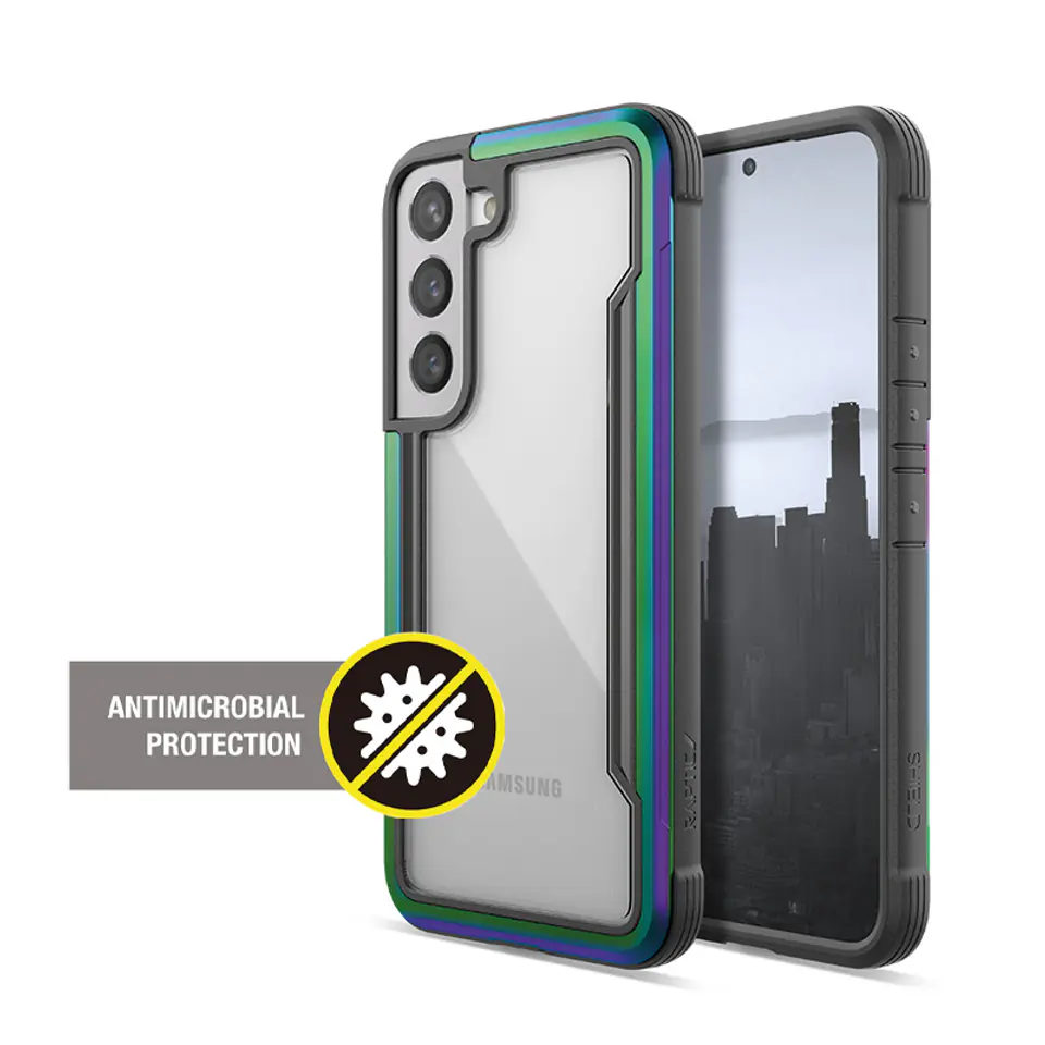 ⁨X-Doria Raptic Shield Pro - Etui Samsung Galaxy S22 5G (Antimicrobial Protection) (Iridescent)⁩ w sklepie Wasserman.eu