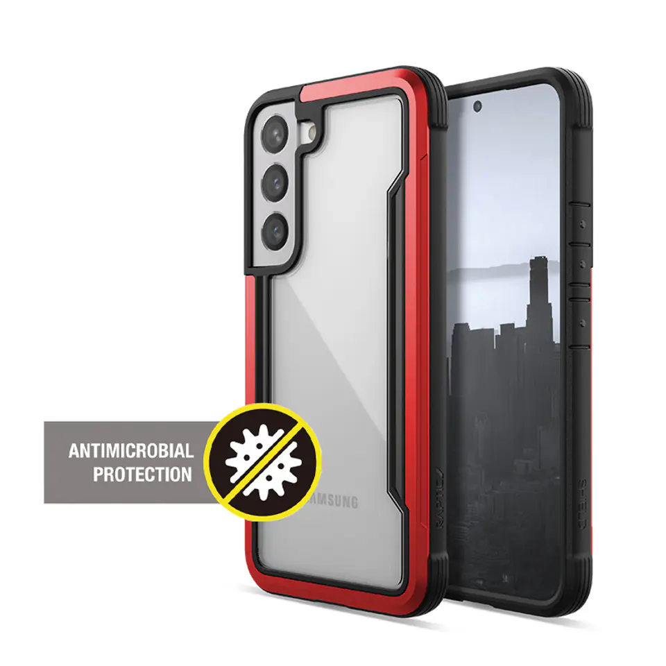 ⁨X-Doria Raptic Shield Pro - Etui Samsung Galaxy S22 5G (Antimicrobial Protection) (Red)⁩ w sklepie Wasserman.eu