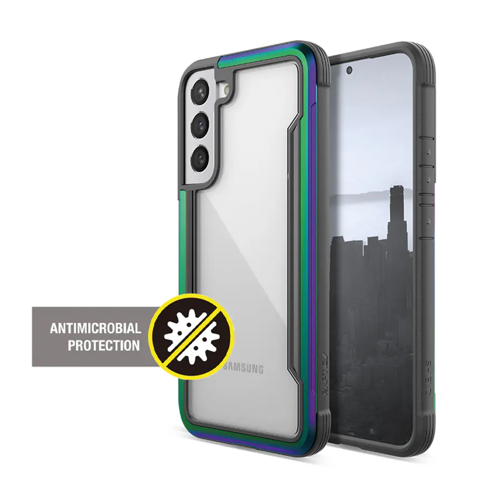 ⁨X-Doria Raptic Shield Pro - Etui Samsung Galaxy S22+ 5G (Antimicrobial Protection) (Iridescent)⁩ w sklepie Wasserman.eu