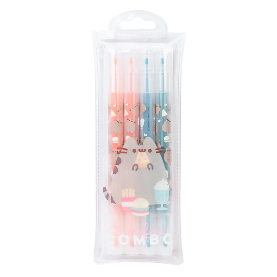 ⁨Pusheen - Foodie collection, double-sided markers / felt-tip pens, set of 4 pcs⁩ at Wasserman.eu