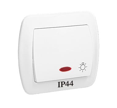 ⁨AKORD PRZYCISK ŚWIATŁO P/T IP44 Z PODŚWIETLENIEM BIAŁY⁩ w sklepie Wasserman.eu