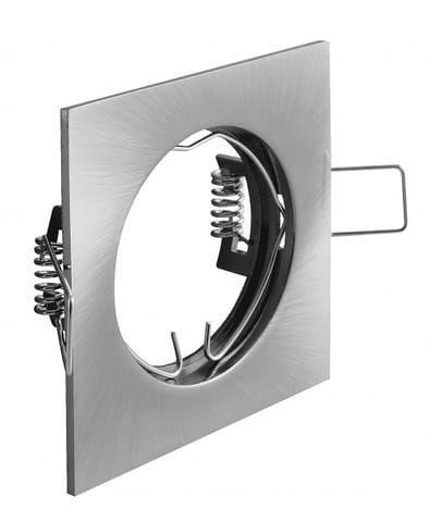 ⁨Ceiling spotlight PORTO, IP20, square, inox, TYPE DS10⁩ at Wasserman.eu