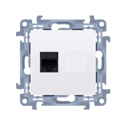 ⁨Simon 10 Computer socket RJ45 cat.5e white C51.01/11⁩ at Wasserman.eu