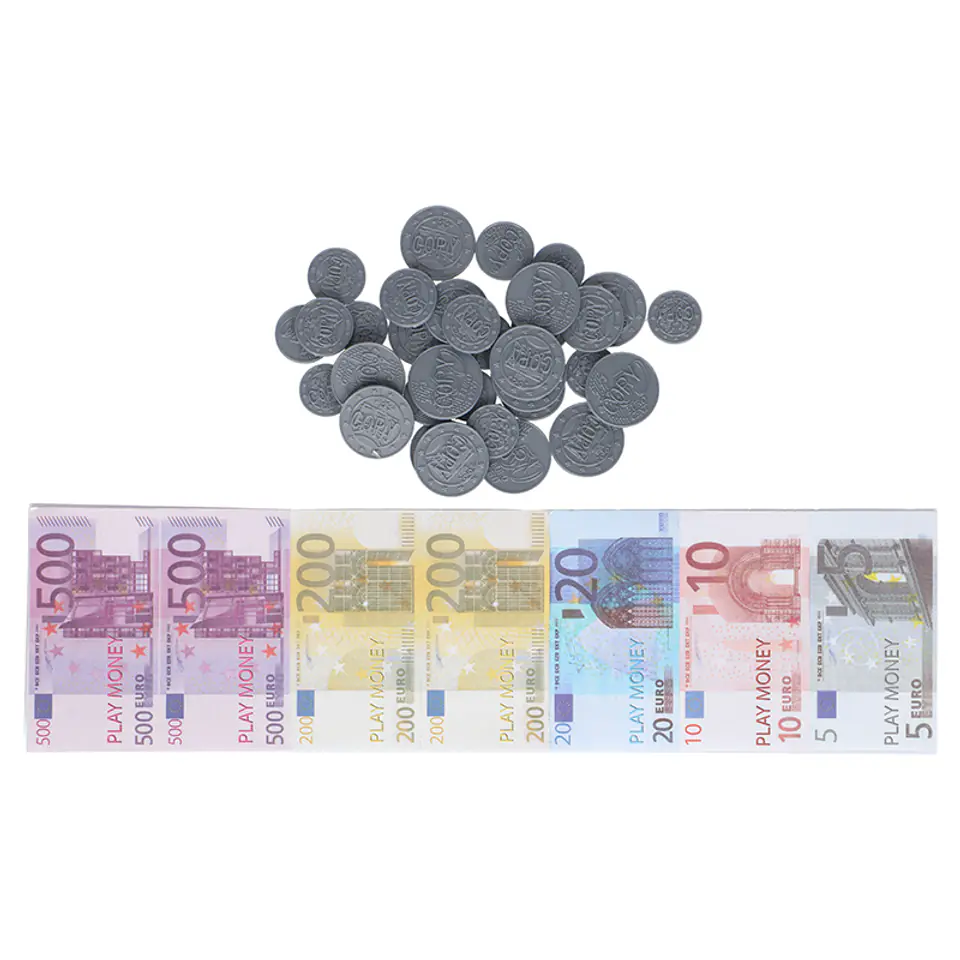 ⁨Eddy Toys - EUR banknotes and coins for fun / games 90 pcs.⁩ at Wasserman.eu