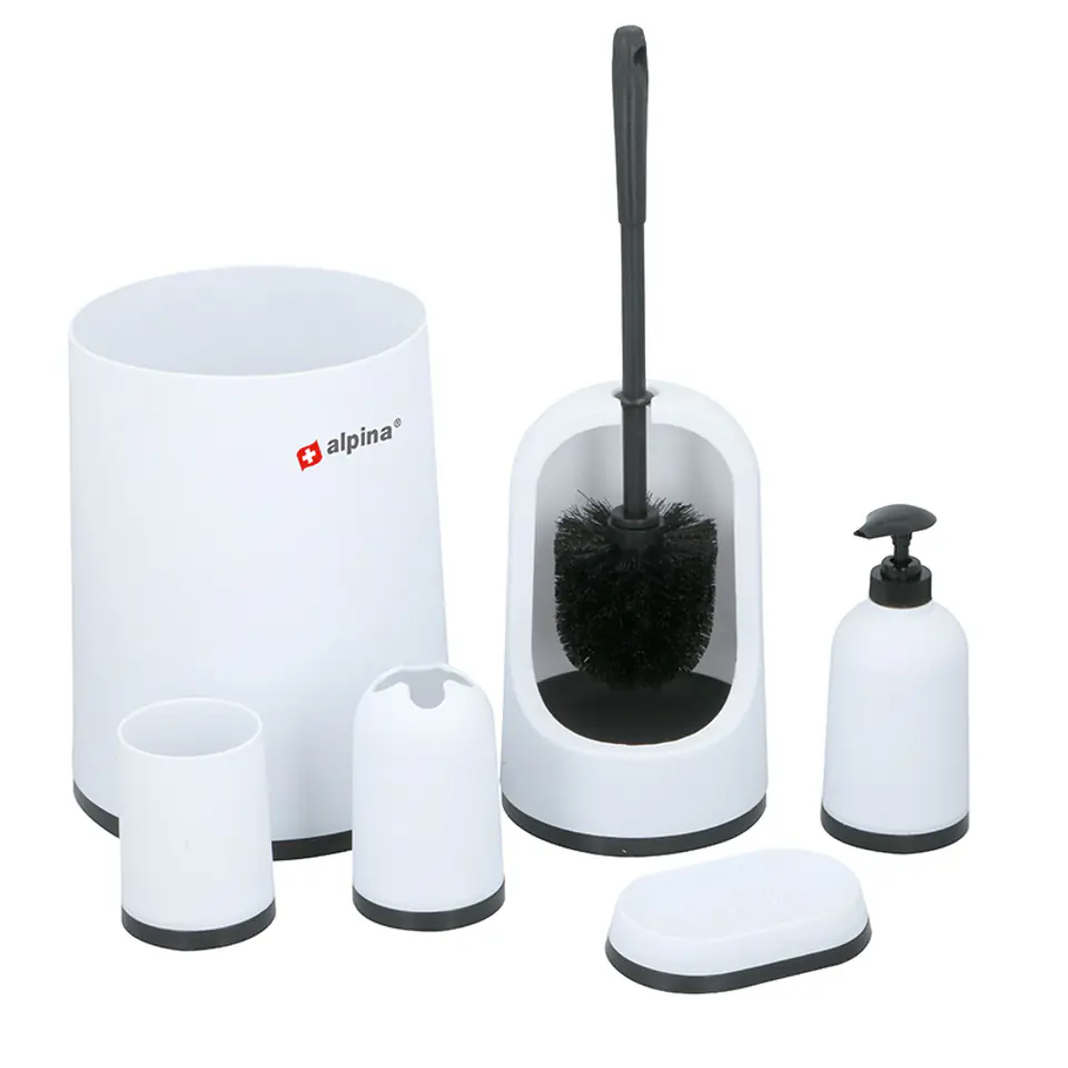 ⁨Alpina - bathroom set of 6 elements (white)⁩ at Wasserman.eu