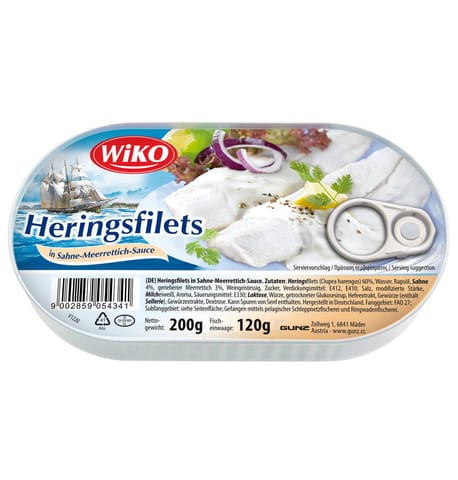 ⁨Wiko Herring Fillets in Creamy Horseradish Sauce 200 g⁩ at Wasserman.eu