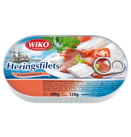 Wiko Filety Śledziowe w Sosie Pomidorowym 200 g w sklepie Wasserman.eu