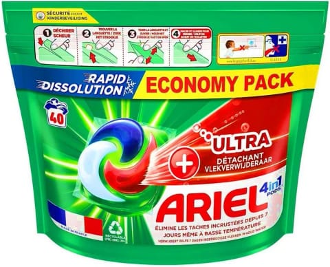 ⁨Ariel 4in1 Ultra Kapsułki do Prania 40 szt.⁩ w sklepie Wasserman.eu
