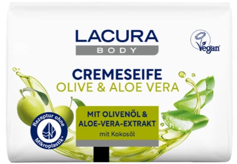⁨Lacura Olivenöl & Aloe-Vera-Extrakt Mydło w Kostce 150 g⁩ w sklepie Wasserman.eu