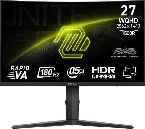 ⁨Monitor MSI MAG 275CQPF (27" /Rapid VA /180Hz /2560 x 1440 /Czarny)⁩ w sklepie Wasserman.eu