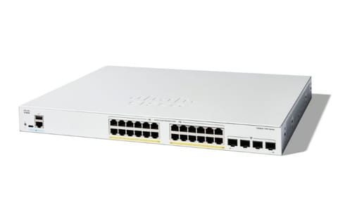 Cisco Catalyst 1300-24FP-4G Managed Switch, 24 Port GE, Full PoE, 4x1GE SFP, Limited Lifetime Protection (C1300-24FP-4G) at Wasserman.eu