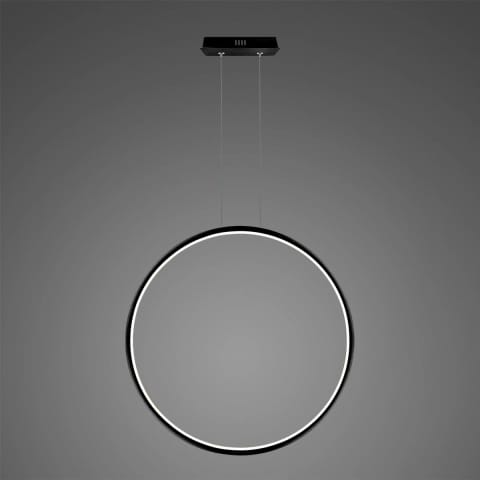 ⁨Lampa wisząca Ledowe Okręgi No.1 X 120cm 3k czarny (Barwa światła delikatnie ciepła, Kierunek padania światła do wewnątrz, Kolor Czarny, Możliwość ściemniania nie)⁩ w sklepie Wasserman.eu