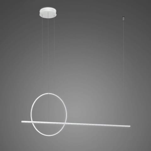 ⁨Lampa wisząca Linea No.2 120 40cm biała 3k (Barwa światła delikatnie ciepła, Kolor Biały, Możliwość ściemniania nie)⁩ w sklepie Wasserman.eu