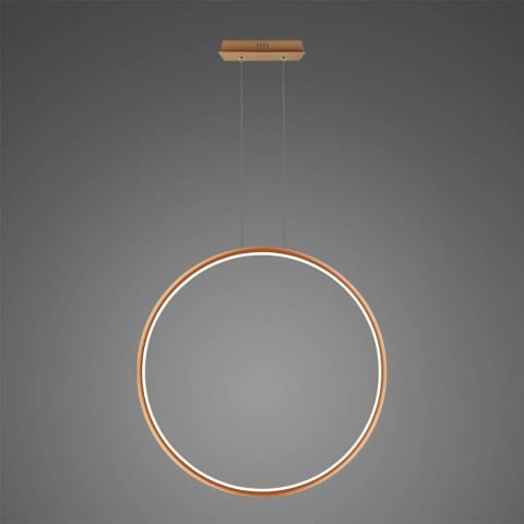 ⁨Lampa wisząca Ledowe Okręgi No.1 X 100cm 3k miedziana DALI (Barwa światła barwa dzienna, Kierunek padania światła do wewnątrz, Kolor miedziany, Możliwość ściemniania tak)⁩ w sklepie Wasserman.eu