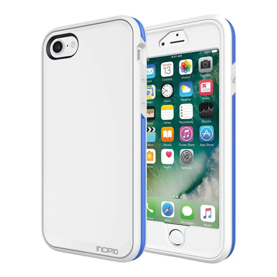 ⁨Incipio Performance Series Max - Pancerne etui iPhone 7 (White/Blue)⁩ w sklepie Wasserman.eu