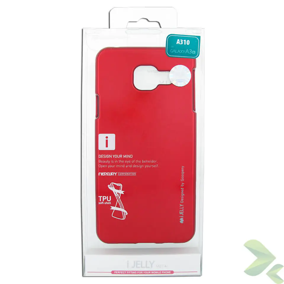 ⁨Mercury I-Jelly - Samsung Galaxy A3 Case (2016) (Red)⁩ at Wasserman.eu