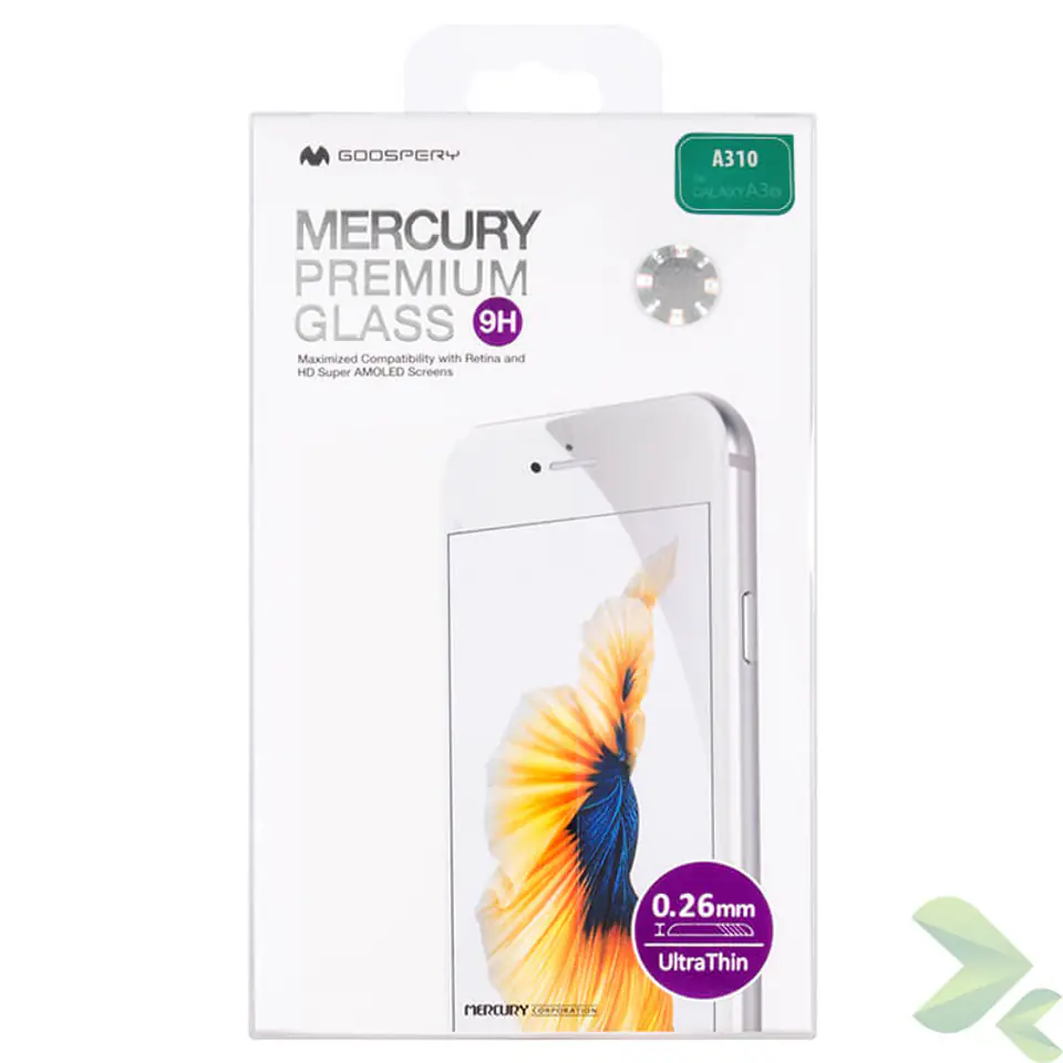 ⁨Mercury Premium Glass - 9H Tempered Protective Glass for Samsung Galaxy A3 (2016)⁩ at Wasserman.eu