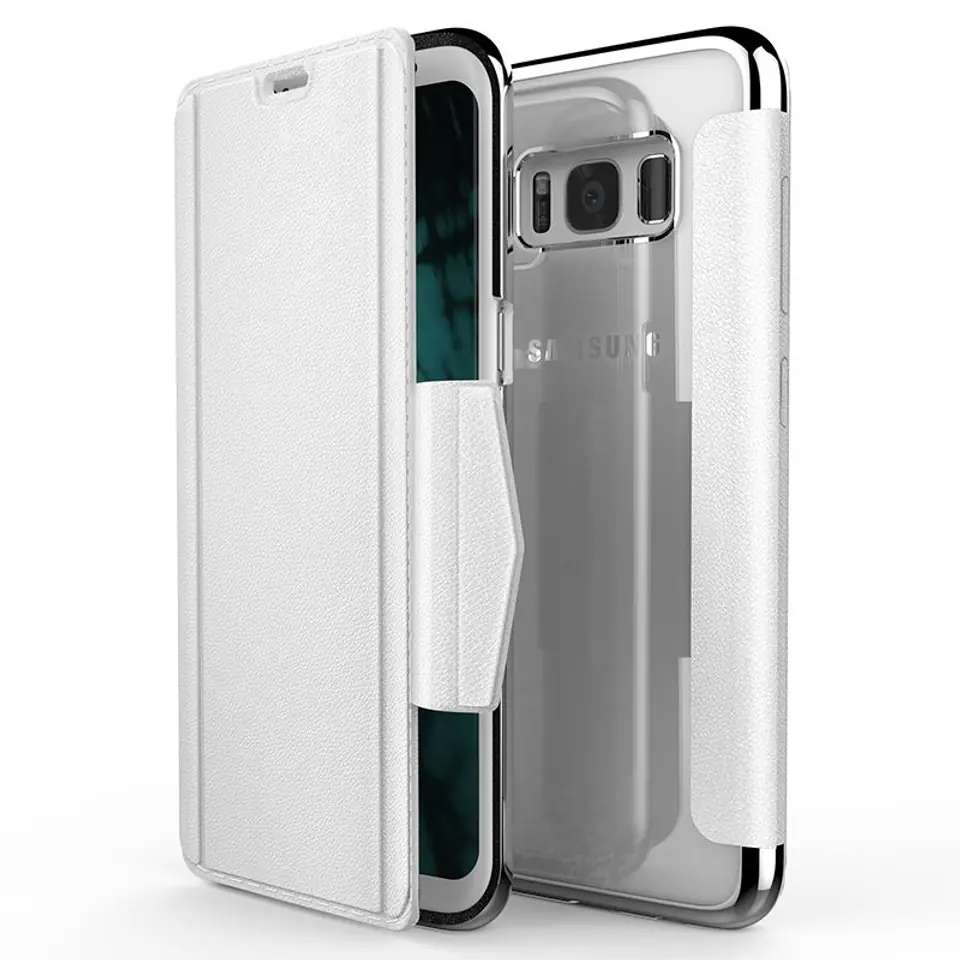 ⁨X-Doria Engage Folio - Etui Samsung Galaxy S8+ z kieszeniami na kartę (White)⁩ w sklepie Wasserman.eu