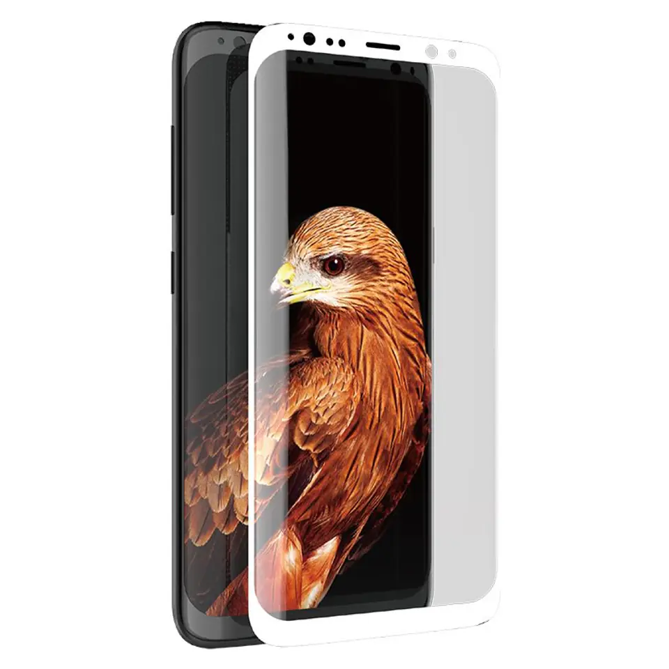 ⁨X-Doria Armour 3D Glass - Szkło ochronne 9H na Samsung Galaxy S8 (biała ramka)⁩ w sklepie Wasserman.eu