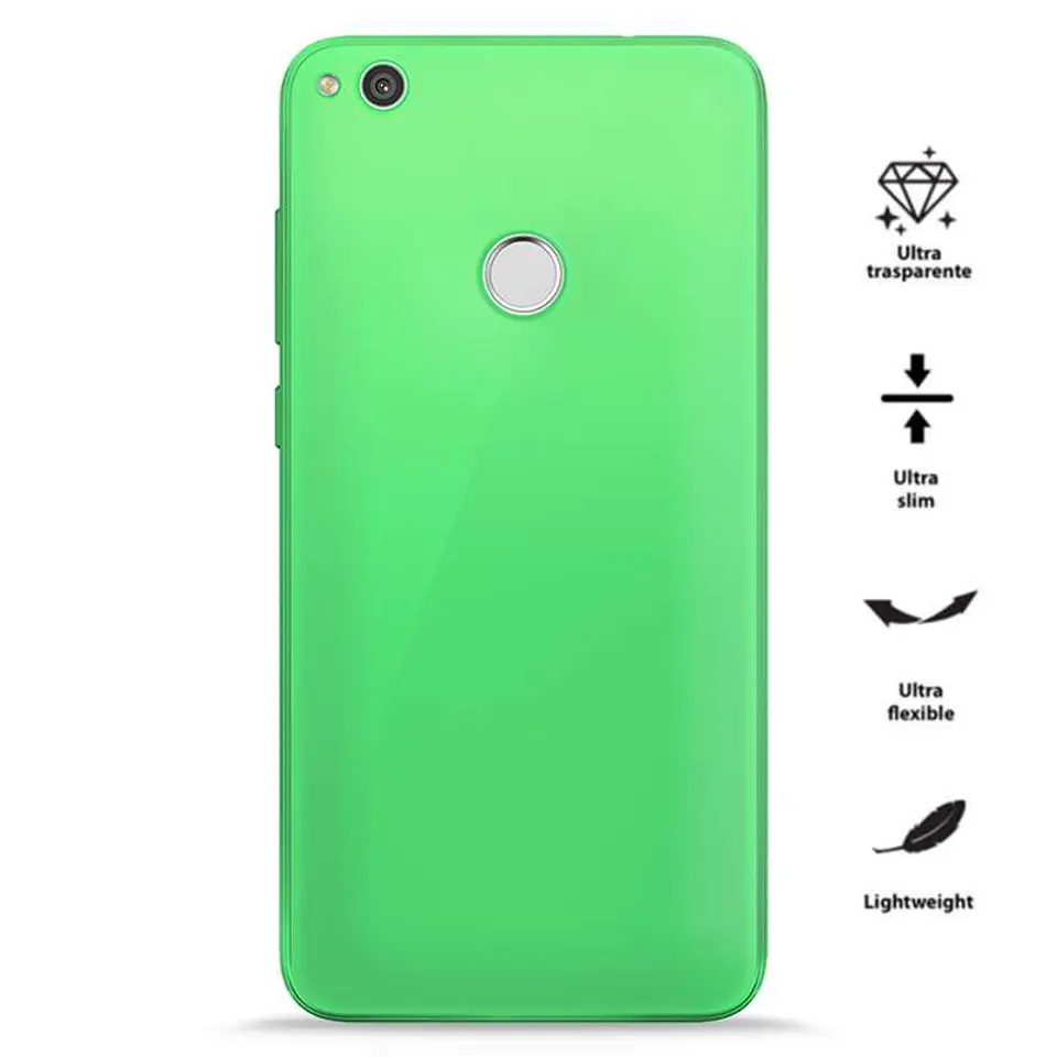 PURO 0.3 Nude - Case Huawei P8 Lite (2017) / Honor 8 Lite (Fluo Green) at Wasserman.eu