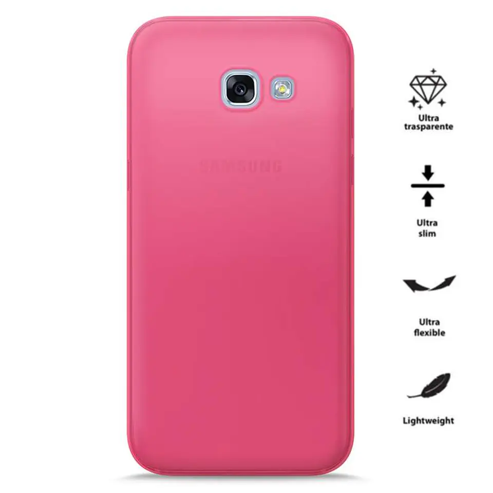 ⁨PURO 0.3 Nude - Etui Samsung Galaxy A3 (2017) (Fluo Pink)⁩ w sklepie Wasserman.eu