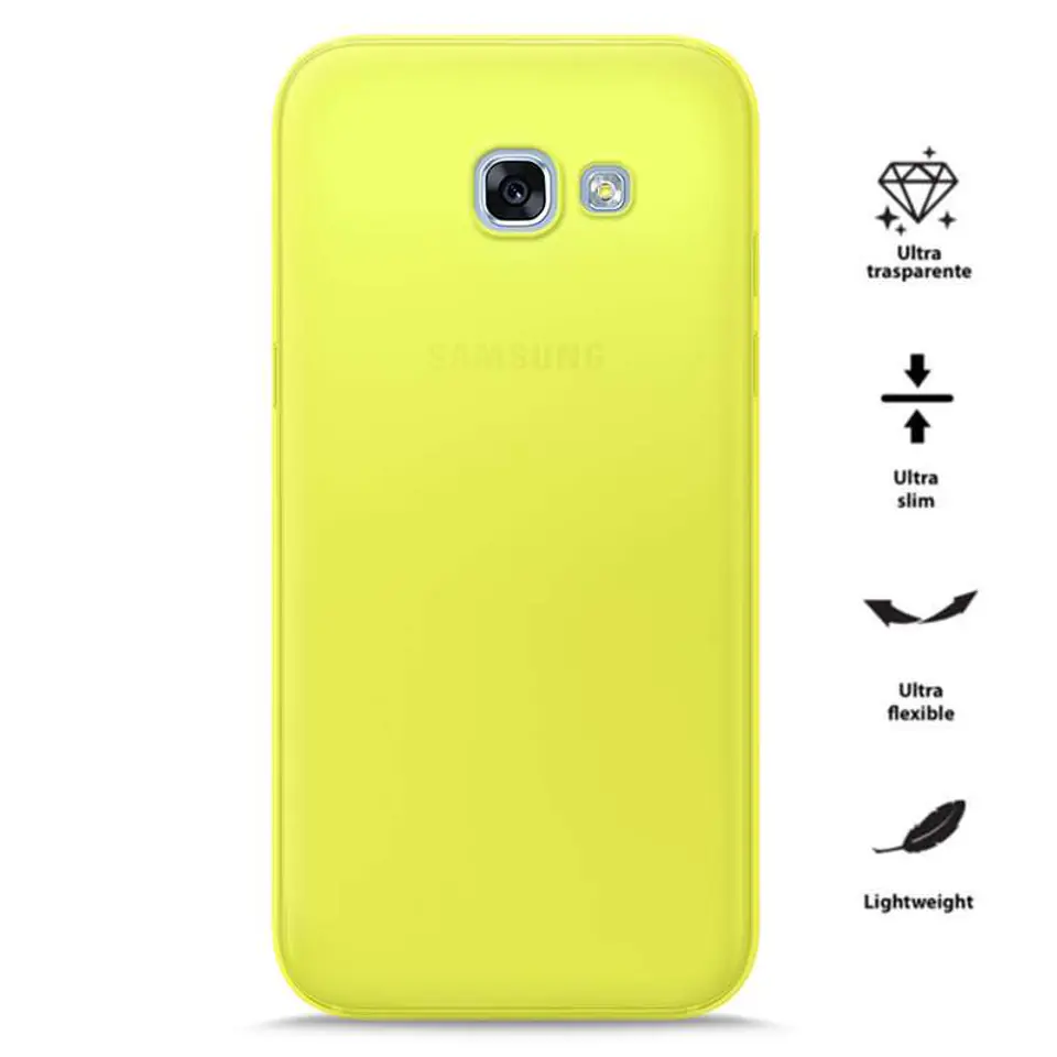 ⁨PURO 0.3 Nude - Etui Samsung Galaxy A3 (2017) (Fluo Yellow)⁩ w sklepie Wasserman.eu