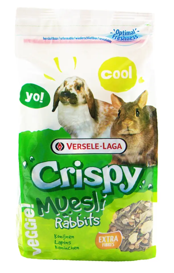 ⁨VERSELE LAGA Crispy Muesli Rabbits - mix for miniature rabbits [461701] 1kg⁩ at Wasserman.eu