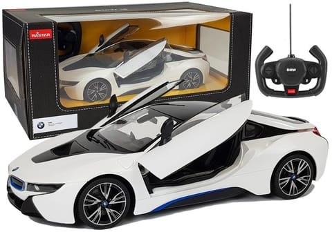 ⁨Auto R/C BMW i8 Rastar 1:14 Biały Drzwi Automatyczne⁩ w sklepie Wasserman.eu