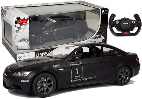 ⁨Auto BMW M3 Samochód Sportowy Zdalnie Sterowany RC Rastar Czarny 1:14⁩ w sklepie Wasserman.eu