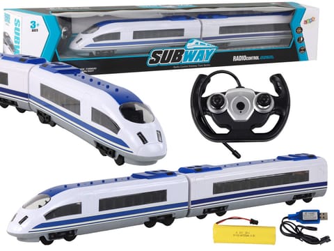 ⁨Pociąg Kolejka Zdalnie Sterowany 65 cm Światła R/C Biały⁩ w sklepie Wasserman.eu